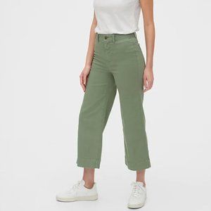 GAP High-Rise Wide Leg Crop Khakis